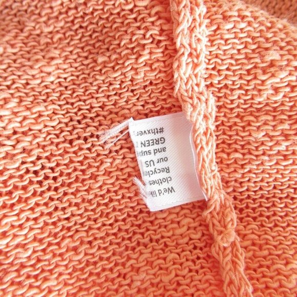 Eileen Fisher Cardigan Sweater XL Linen Open Front Peach Lagenlook Minimalist - Picture 7 of 7